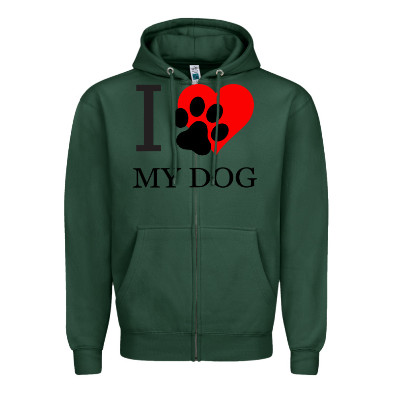 I My Dog Zipper Hoodie by Bettercallsaul | Teevron