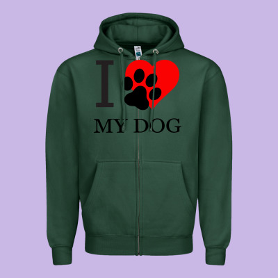 I My Dog Zipper Hoodie Designed By Bettercallsaul