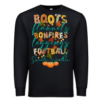 Black boots flannels bonfires football Premium Sweatshirt - CowGirlArtShop
