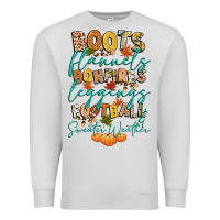 Dove Grey boots flannels bonfires football Premium Sweatshirt - CowGirlArtShop