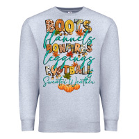 Heather Grey boots flannels bonfires football Premium Sweatshirt - CowGirlArtShop