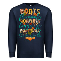 Navy boots flannels bonfires football Premium Sweatshirt - CowGirlArtShop