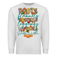 Oatmeal Heather boots flannels bonfires football Premium Sweatshirt - CowGirlArtShop