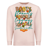 Pale Pink boots flannels bonfires football Premium Sweatshirt - CowGirlArtShop