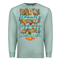 Seafoam boots flannels bonfires football Premium Sweatshirt - CowGirlArtShop