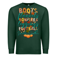 Sports Green boots flannels bonfires football Premium Sweatshirt - CowGirlArtShop