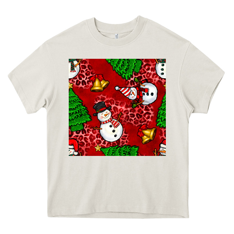 Christmas Snowman And Trees Seamless Pattern Heavy Core Tee by BundleAndBundleShop | Teevron