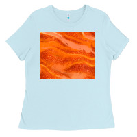 Baby Blue orange glitter Ladies Tee - JahusDesignShop