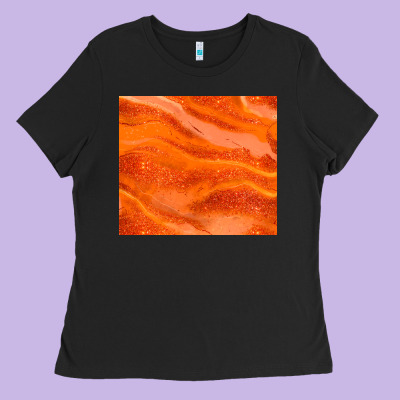 Orange Glitter Ladies Tee Designed By Jahusdesignshop