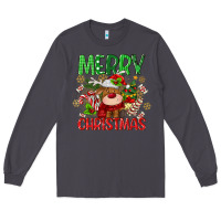 Smoke merry christmas deer Long Sleeve Tee - MaliasSmallBusiness