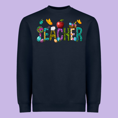 Easter Teacher Heavyweight Sweatshirt Designed By Nancycooperartshop