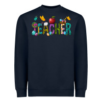 Navy Easter Teacher Heavyweight Sweatshirt - NancyCooperArtShop