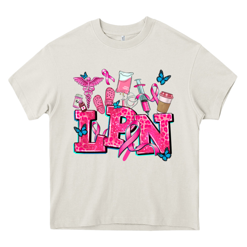 Lpn Cancer  Nurse With Heavy Core Tee by AdoDesignShop | Teevron