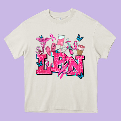 Lpn Cancer  Nurse With Heavy Core Tee Designed By Adodesignshop