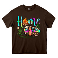 Chocolate Brown home camp Heavy Core Tee - JahusDesignShop