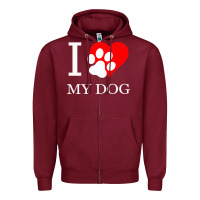 Burgundy I My Dod Zipper Hoodie - Bettercallsaul