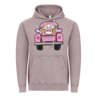 Vintage Zinc easter bunny and truck Vintage Hoodie - MaliasSmallBusiness