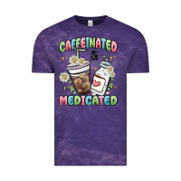 Cloud Purple caffeinated and medicated Vintage Tee - MaliasSmallBusiness