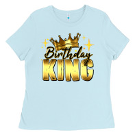 Baby Blue birthday king Ladies Tee - RanaPortraitStore