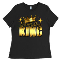 Black birthday king Ladies Tee - RanaPortraitStore