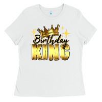 White birthday king Ladies Tee - RanaPortraitStore