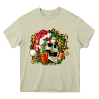 Mossy christmas skull and gift Heavy Core Tee - AdoDesignShop