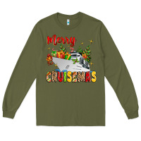 Army Green merry cruisemas Long Sleeve Tee - MaliasSmallBusiness