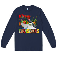 Navy merry cruisemas Long Sleeve Tee - MaliasSmallBusiness