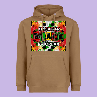 No Sugar No Cream Black Tumbler Heavyweight Hoodie Designed By Cowgirlartshop
