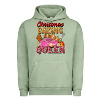Pigment Oil Green christmas baking queen Urban Hoodie - FaDigitalArtStudio
