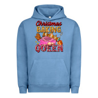 Pigment Pebble Blue christmas baking queen Urban Hoodie - FaDigitalArtStudio