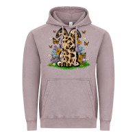 Vintage Zinc western floral bunny Vintage Hoodie - MaliasSmallBusiness