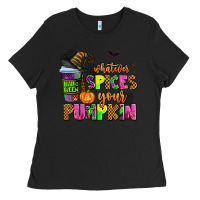 Black whatever spices your pumpkin Ladies Tee - AdoDesignShop