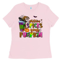 Bubblegum Pink whatever spices your pumpkin Ladies Tee - AdoDesignShop