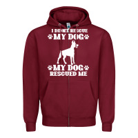 Burgundy rescue dog Zipper Hoodie - Bettercallsaul