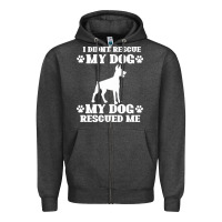 Charcoal Heather rescue dog Zipper Hoodie - Bettercallsaul