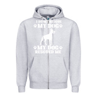 Heather Grey rescue dog Zipper Hoodie - Bettercallsaul