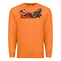 Carrot santa riding his sleigh with gifts Premium Sweatshirt - CowGirlArtShop