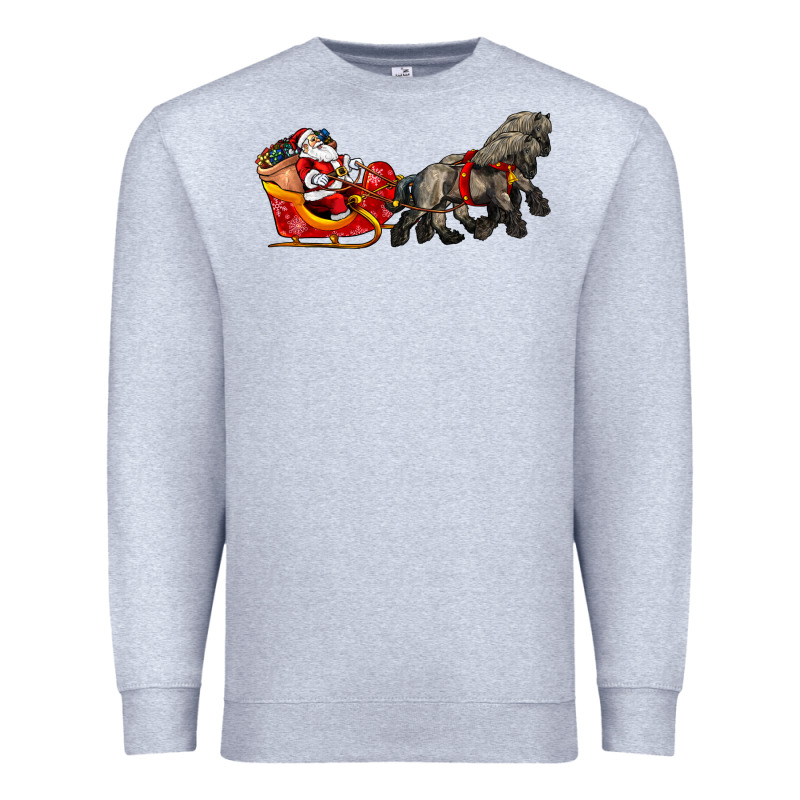Santa Riding His Sleigh With Gifts Premium Sweatshirt by CowGirlArtShop | Teevron