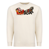 Sandshell santa riding his sleigh with gifts Premium Sweatshirt - CowGirlArtShop