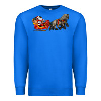 True Royal santa riding his sleigh with gifts Premium Sweatshirt - CowGirlArtShop