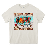 Cream camp life Heavy Core Tee - JahusDesignShop