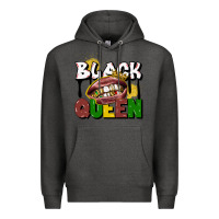 Charcoal Heather black queen Premium Hoodie - CowGirlArtShop