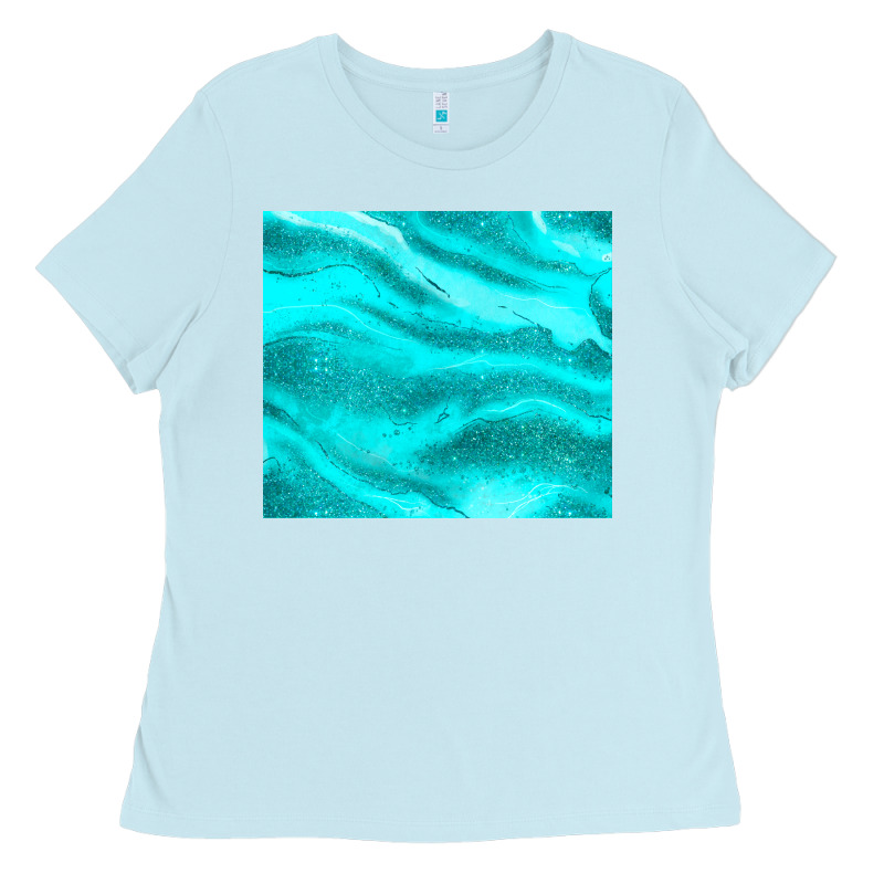 Turquoise Glitter Ladies Tee by JahusDesignShop | Teevron