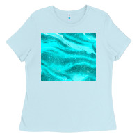 Baby Blue turquoise glitter Ladies Tee - JahusDesignShop