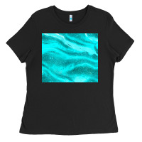 Black turquoise glitter Ladies Tee - JahusDesignShop