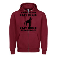 Burgundy rescue dog Zipper Hoodie - Bettercallsaul