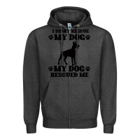 Charcoal Heather rescue dog Zipper Hoodie - Bettercallsaul