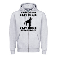 Heather Grey rescue dog Zipper Hoodie - Bettercallsaul