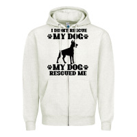 Oatmeal Heather rescue dog Zipper Hoodie - Bettercallsaul